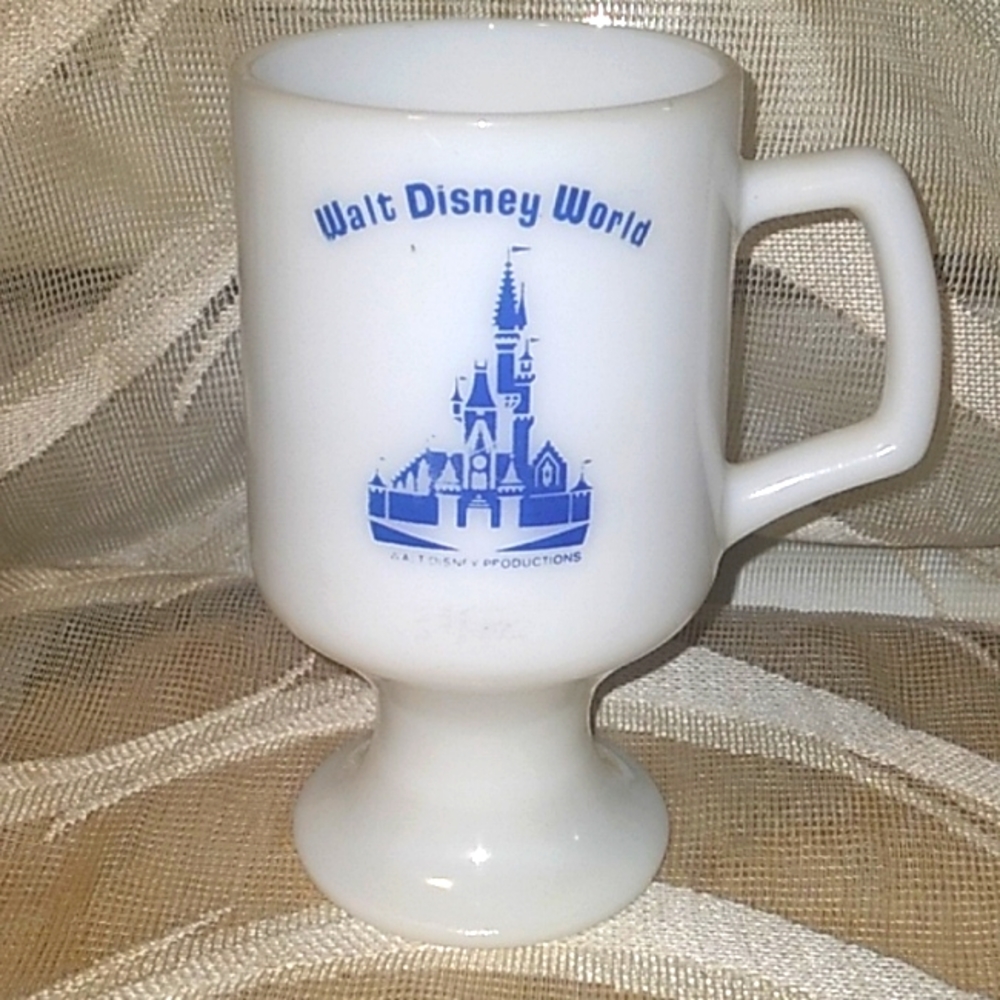 Milk Glass Walt Disney World Mug